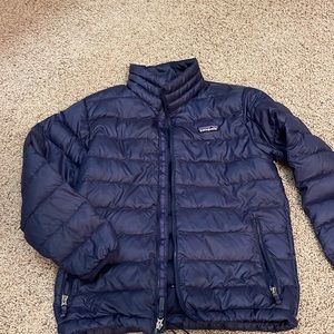 Navy Patagonia down coat size S (7-8)